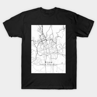 Brno Czech Republic City Map T-Shirt